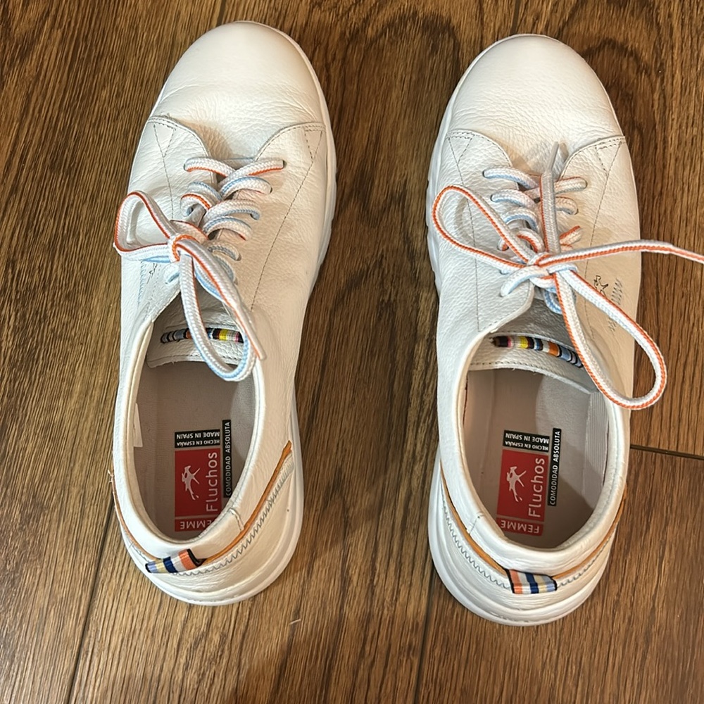 Fluchos femme white sneakers size 38 - Picture 2 of 2